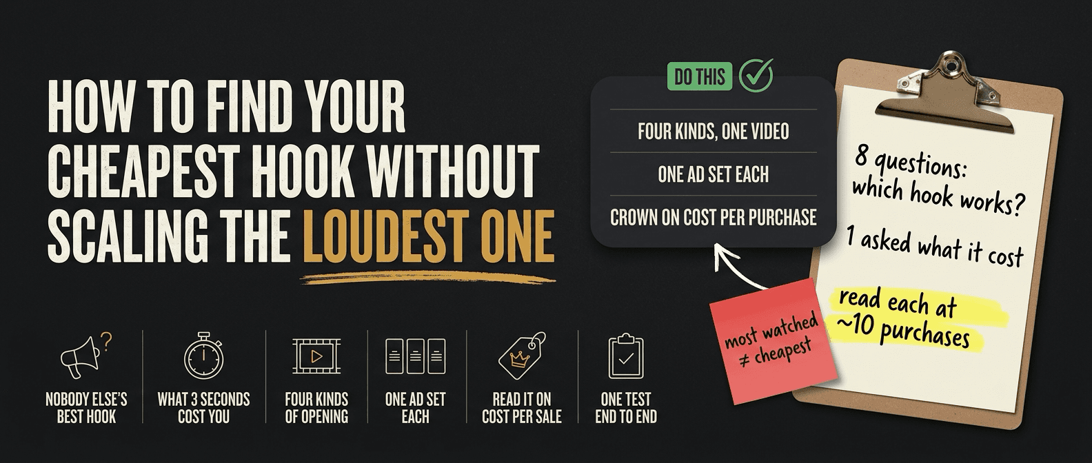 How to find your cheapest hook without scaling the loudest one