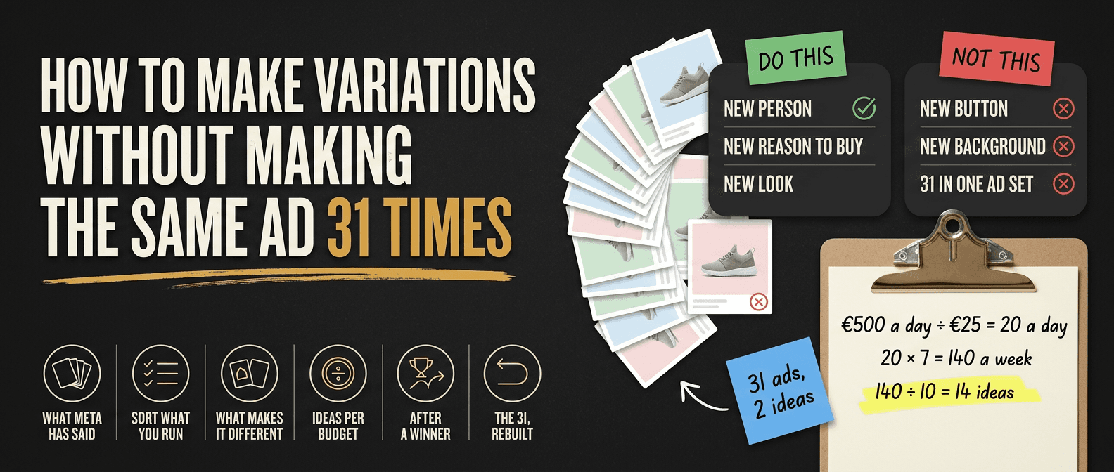 How to make variations without making the same ad 31 times