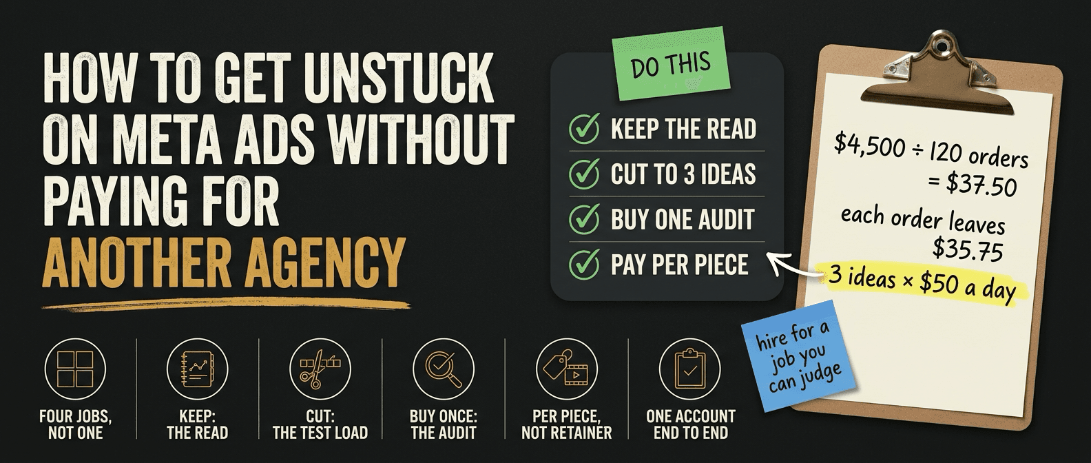 How to get unstuck on Meta ads without paying for another agency