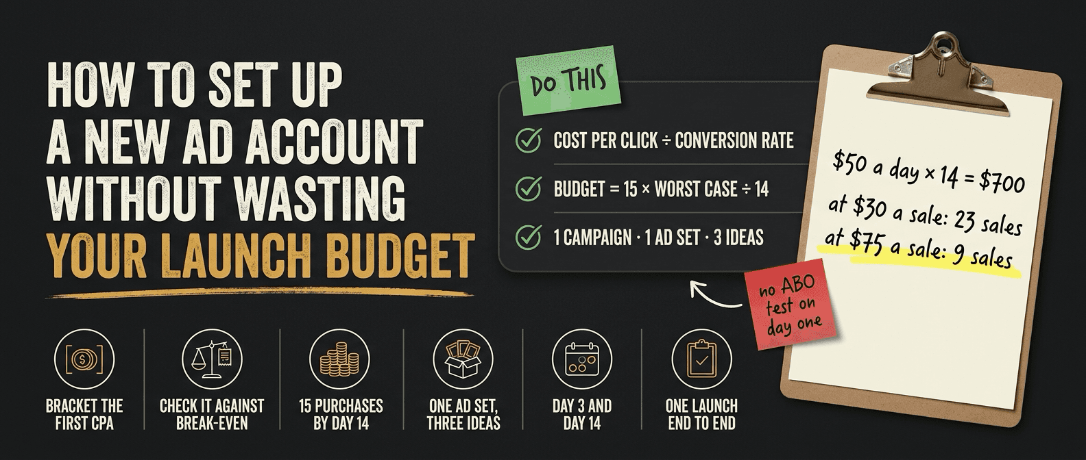 How to set up a new ad account without wasting your launch budget