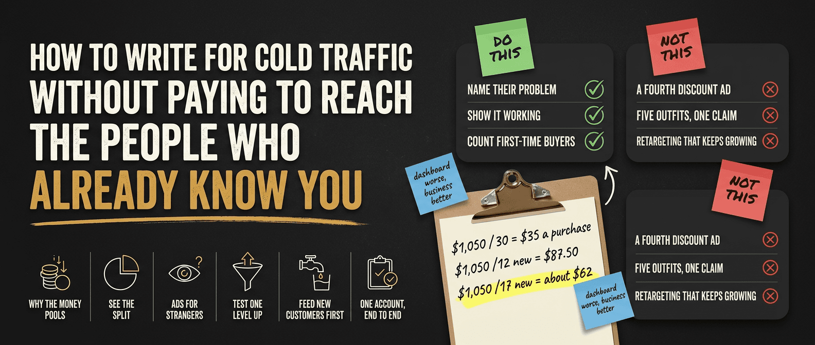 How to write for cold traffic without paying to reach the people who already know you