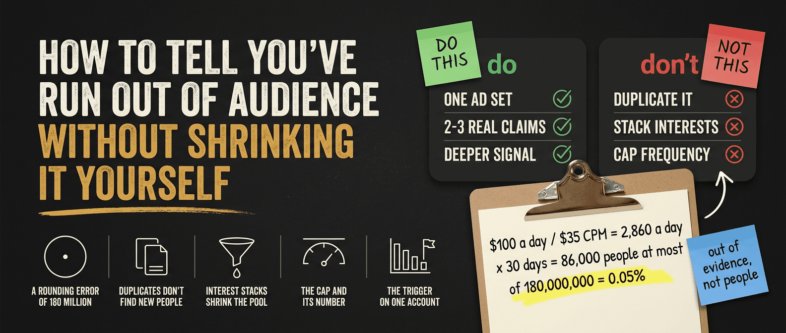 How to tell you've run out of audience without shrinking it yourself