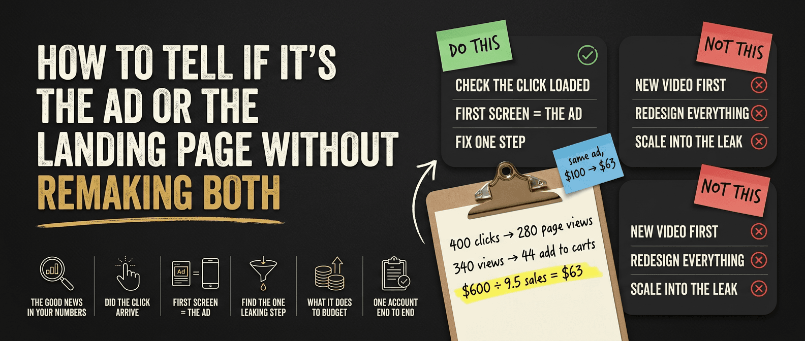 How to tell if it's the ad or the landing page without remaking both