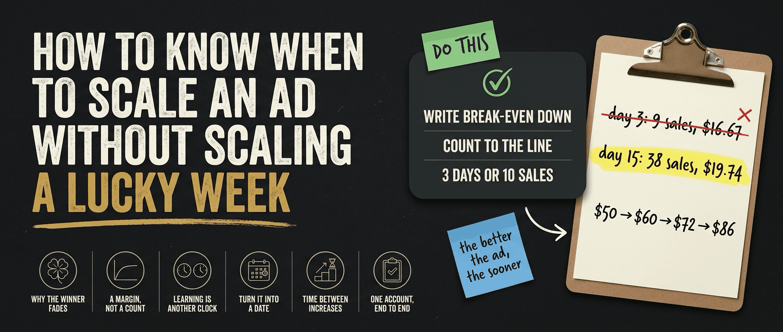 How to know when to scale an ad without scaling a lucky week