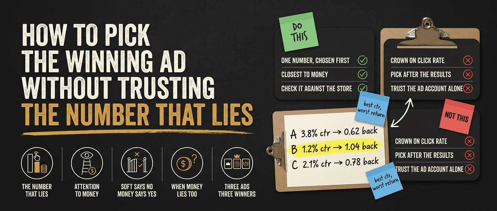 How to pick the winning ad without trusting the number that lies