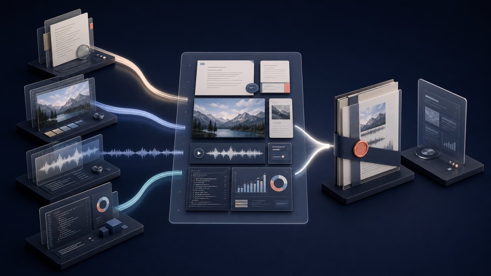 Reasoning, image, audio and code capabilities working together through one shared workspace.