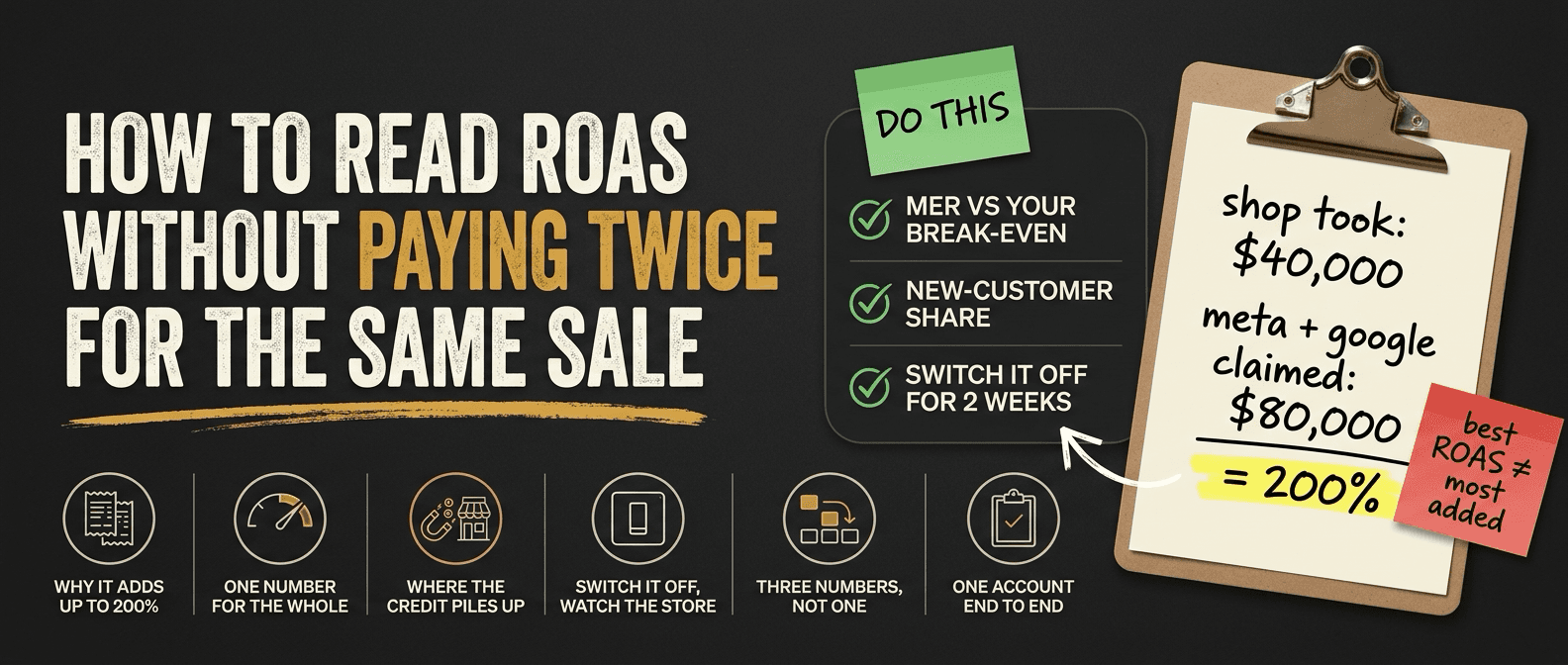 How to read ROAS without paying twice for the same sale